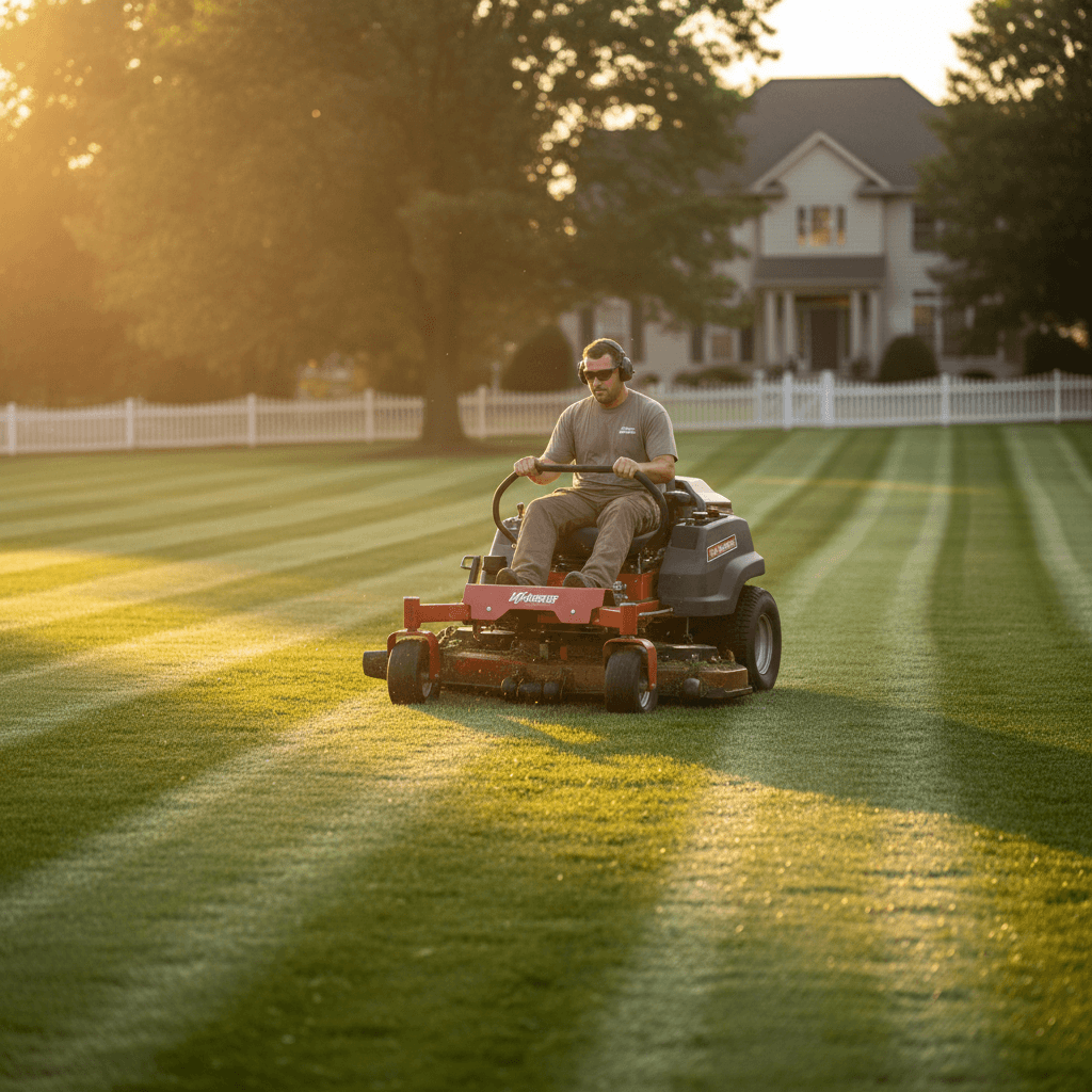 Professional lawn mowing service in Painesville