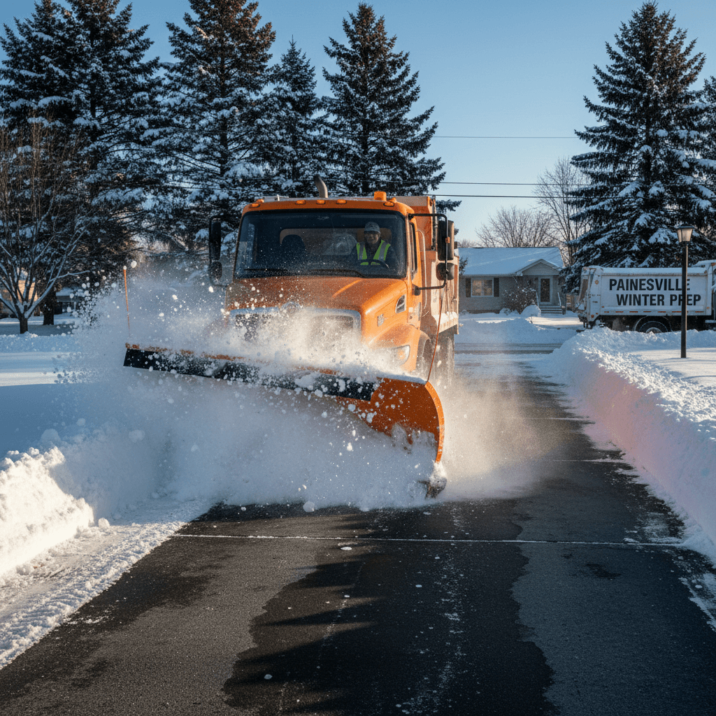 Professional snow removal and plowing service