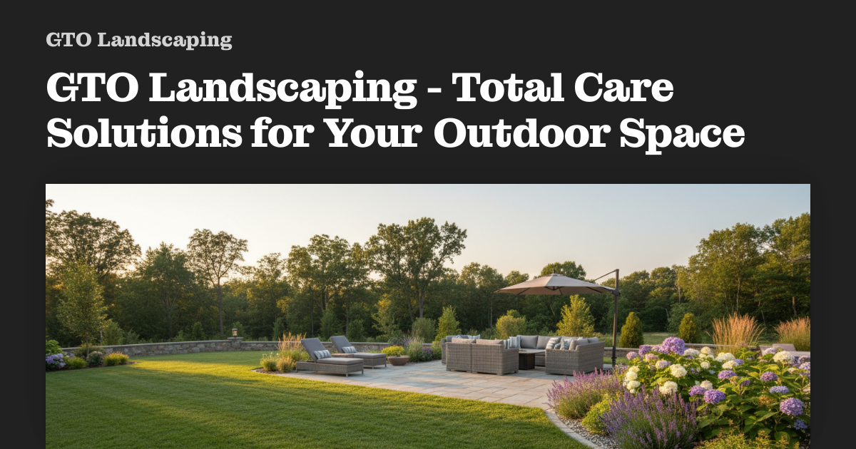 GTO LANDSCAPING COMPANY logo